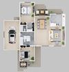 Cypress - 2x2 - 1300 sq. ft. with Garage